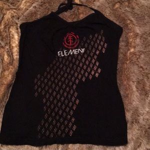 Element black halter top